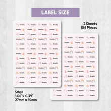 Load image into Gallery viewer, Custom Personalized Waterproof Name Label Sticker, Name Labels Name Stickers, Name Label Stickers for Kids School Daycare Camp, Stick On Labels, Iron On Labels, Shoe Labels, Shoe Stickers, Labels for Shoes, Stickers for Shoes, Clothing Labels, Clothing Stickers, Gift for Kids, Back to School
