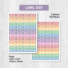 Load image into Gallery viewer, Custom Personalized Waterproof Name Label Sticker, Name Labels Name Stickers, Name Label Stickers for Kids School Daycare Camp, Stick On Labels, Iron On Labels, Shoe Labels, Shoe Stickers, Labels for Shoes, Stickers for Shoes, Clothing Labels, Clothing Stickers, Gift for Kids, Back to School
