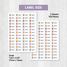 Load image into Gallery viewer, Custom Personalized Waterproof Name Label Sticker, Name Labels Name Stickers, Name Label Stickers for Kids School Daycare Camp, Stick On Labels, Iron On Labels, Shoe Labels, Shoe Stickers, Labels for Shoes, Stickers for Shoes, Clothing Labels, Clothing Stickers, Gift for Kids, Back to School
