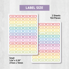 Load image into Gallery viewer, Custom Personalized Waterproof Name Label Sticker, Name Labels Name Stickers, Name Label Stickers for Kids School Daycare Camp, Stick On Labels, Iron On Labels, Shoe Labels, Shoe Stickers, Labels for Shoes, Stickers for Shoes, Clothing Labels, Clothing Stickers, Gift for Kids, Back to School
