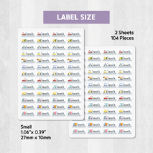 Load image into Gallery viewer, Custom Personalized Waterproof Name Label Sticker, Name Labels Name Stickers, Name Label Stickers for Kids School Daycare Camp, Stick On Labels, Iron On Labels, Shoe Labels, Shoe Stickers, Labels for Shoes, Stickers for Shoes, Clothing Labels, Clothing Stickers, Gift for Kids, Back to School
