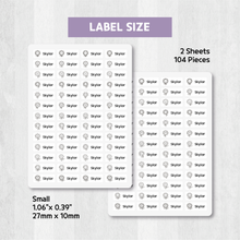 Load image into Gallery viewer, Custom Personalized Waterproof Name Label Sticker, Name Labels Name Stickers, Name Label Stickers for Kids School Daycare Camp, Stick On Labels, Iron On Labels, Shoe Labels, Shoe Stickers, Labels for Shoes, Stickers for Shoes, Clothing Labels, Clothing Stickers, Gift for Kids, Back to School
