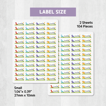 Load image into Gallery viewer, Custom Personalized Waterproof Name Label Sticker, Name Labels Name Stickers, Name Label Stickers for Kids School Daycare Camp, Stick On Labels, Iron On Labels, Shoe Labels, Shoe Stickers, Labels for Shoes, Stickers for Shoes, Clothing Labels, Clothing Stickers, Gift for Kids, Back to School
