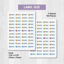 Load image into Gallery viewer, Standard Waterproof Name Label Stickers - Emoticon
