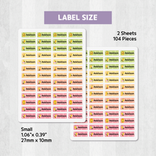 Load image into Gallery viewer, Custom Personalized Waterproof Name Label Sticker, Name Labels Name Stickers, Name Label Stickers for Kids School Daycare Camp, Stick On Labels, Iron On Labels, Shoe Labels, Shoe Stickers, Labels for Shoes, Stickers for Shoes, Clothing Labels, Clothing Stickers, Gift for Kids, Back to School
