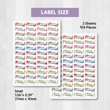 Load image into Gallery viewer, Custom Personalized Waterproof Name Label Sticker, Name Labels Name Stickers, Name Label Stickers for Kids School Daycare Camp, Stick On Labels, Iron On Labels, Shoe Labels, Shoe Stickers, Labels for Shoes, Stickers for Shoes, Clothing Labels, Clothing Stickers, Gift for Kids, Back to School
