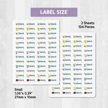 Load image into Gallery viewer, Custom Personalized Waterproof Name Label Sticker, Name Labels Name Stickers, Name Label Stickers for Kids School Daycare Camp, Stick On Labels, Iron On Labels, Shoe Labels, Shoe Stickers, Labels for Shoes, Stickers for Shoes, Clothing Labels, Clothing Stickers, Gift for Kids, Back to School

