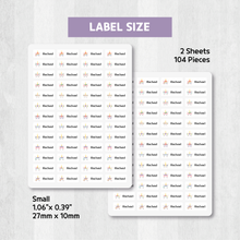 Load image into Gallery viewer, Custom Personalized Waterproof Name Label Sticker, Name Labels Name Stickers, Name Label Stickers for Kids School Daycare Camp, Stick On Labels, Iron On Labels, Shoe Labels, Shoe Stickers, Labels for Shoes, Stickers for Shoes, Clothing Labels, Clothing Stickers, Gift for Kids, Back to School
