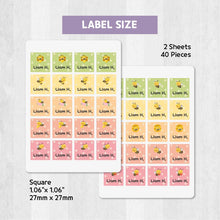 Load image into Gallery viewer, Iron-On Clothing Name Label Stickers - Bee
