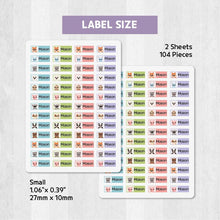 Load image into Gallery viewer, Iron-On Clothing Name Label Stickers - Animal with Polka dots
