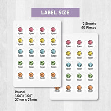 Load image into Gallery viewer, Standard Waterproof Name Label Stickers - Smile
