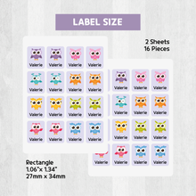 Load image into Gallery viewer, Custom Personalized Waterproof Name Label Sticker, Name Labels Name Stickers, Name Label Stickers for Kids School Daycare Camp, Stick On Labels, Iron On Labels, Shoe Labels, Shoe Stickers, Labels for Shoes, Stickers for Shoes, Clothing Labels, Clothing Stickers, Gift for Kids, Back to School
